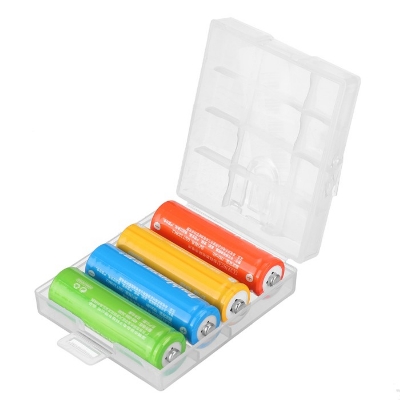 Picture of Doublepow AA Size 1.2V  1300mAh Ni-MH Rechargeable Multi-color Batteries for Solar Lights, Garden Lights, Remotes, Power Tools, Toys, Flashlights - 4 Pieces pack ( Orange )