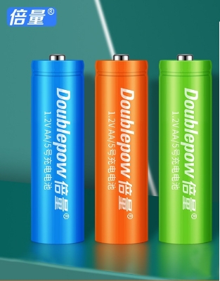 Picture of Doublepow  1.2V 1300mAh AA Size Nickel Metal Hydride (Ni-MH) Rechargeable 1.2V Batteries For Toys, DC Home Appliances etc - 3 Pieces Pack ( Multicolor )