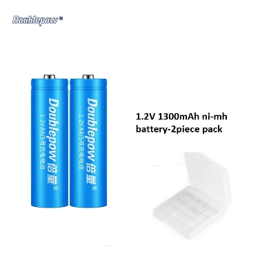 Picture of Doublepow  AA Size 1.2V 1300mAh Nickel Metal Hydride (Ni-MH) Rechargeable Multi-color Batteries For Toys, Home Appliances etc - 2 Pieces ( Blue )