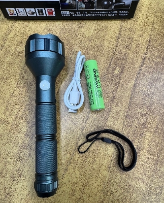 Picture of WASING WFL-BL10 Explosion-proof Certified Rechargeable Multi-function Flashlight with Built-in Type-C Charging Port 3.5W Strong Beam 450 Lumens Super Bright Long-range 7" Long Mini Torch Light For Industrial & Personal Safety Use - 1 Piece ( Grey )