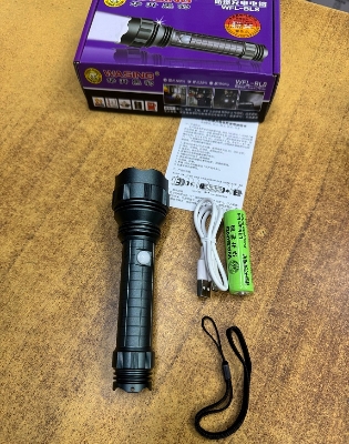 Picture of WASING WFL-BL8 Explosion-proof Certified Multi-function Built-in Type-C Port Rechargeable Mini Flashlight with 3W Strong Beam 400 Lumen Super Bright Long-range 6 Inch Long Mini Torch Light for Fire Safety Industries & Personal Use - 1 Piece ( Grey )