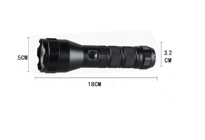 Picture of WASING WFL-H12 Explosion-Proof Flashlight with 10W LED Strong Beam 1000 Lumens Super Bright Long-range Torch Light Included High Capacity 26650 × 1 5000mAh High Capacity Li-ion Rechargeable Battery - 1 Piece ( Black )
