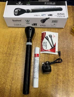 Picture of Sunford Rechargeable LED Flashlight Model SF-4418SL-4C - 1 Piece ( Black )