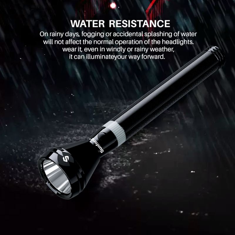 Picture of Sunford Rechargeable LED Flashlight Model SF-4417SL-3C - 1 Piece ( Black )