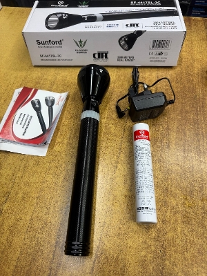 Picture of Sunford Rechargeable LED Flashlight Model SF-4417SL-3C - 1 Piece ( Black )