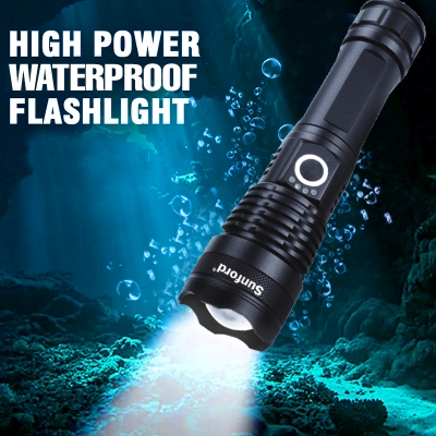 Picture of Sunford SF-454Z Telescopic Zoomable 20W High Powered Zoom Torch / Flash Light - 1 Piece ( Black )