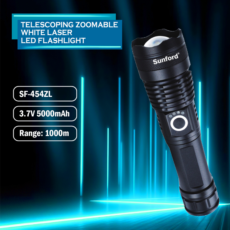Picture of Sunford SF-454Z Telescopic Zoomable 20W High Powered Zoom Torch / Flash Light - 1 Piece ( Black )