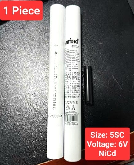 Picture of sanford 5SC Size 6V 1900mAh (1pc) Rechargeable Nickel Cadmium (Ni-Cd) Battery for Torchlight / Flashlight - 1 Piece ( White )
