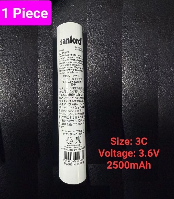 Picture of sanford 3.6V 2500mAh 3C Size (1pc) Rechargeable Nickel Cadmium (Ni-Cd) Battery for Torchlight/Flashlight - 1 Piece ( White )