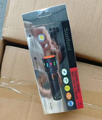 Picture of Sunford SF-4213ZL Telescopic Zoomable 10W High Powered White LASER LED Zoom Flashlight / Torch - 1 Piece ( Black )