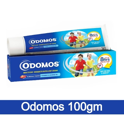 Picture of Odomos Non-Sticky Mosquito Repellent Cream With Vitamin E & Almond - 100 Gm
