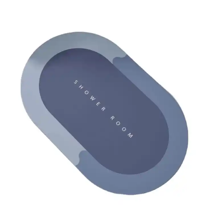 Picture of Super Absorbent Floor Mat, Memory Foam Bath Mat Absorbent Super Cozy Soft Strong Non-Slip Pvc Bathroom Rug Easy to Clean