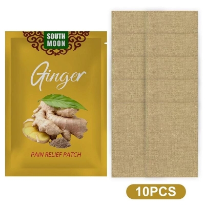Picture of 10pcs Herbal Ginger Patch Body Detox Neck Knee Pad Pain Relief Health Care