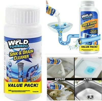 Picture of Pipe Drain Cleaner Kitchen Sink Toilet Drain Cleaner Block Unblock Powder Pipeline Clean Unblocker