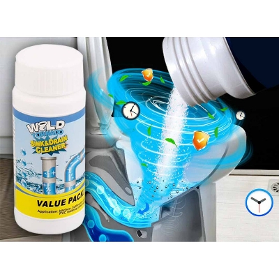 Picture of Pipe Drain Cleaner Kitchen Sink Toilet Drain Cleaner Block Unblock Powder Pipeline Clean Unblocker
