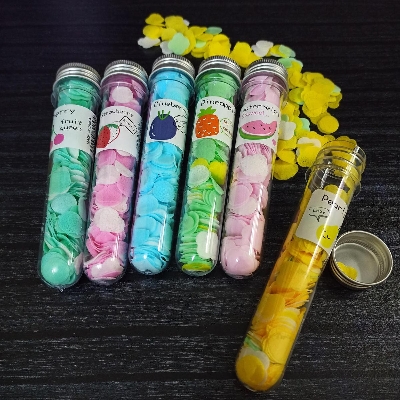 Picture of 1 Bottle Soap Paper Disposable Hand Washing Tablets Travel Portable Toilet Soap Sheets Sliced Paper