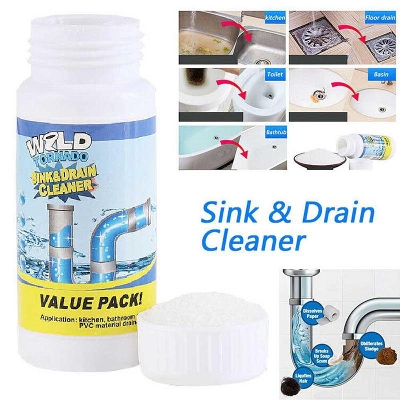 Picture of Pipe Drain Cleaner Kitchen Sink Toilet Drain Cleaner Block Unblock Powder Pipeline Clean Unblocker