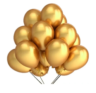 Picture of Golden Balloon - 15 Pieces (Premium Quality) - Gold