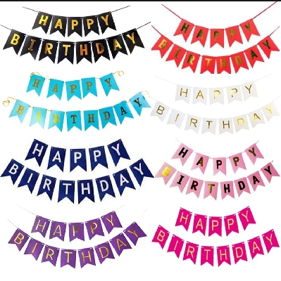 Picture of Happy Birthday Banner for Birthday Party Supplies, Happy Birthday Party Supplies