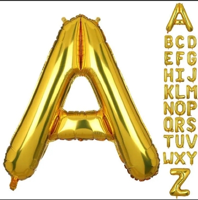 Picture of Alphabet Foil Balloon for Customize Name - Silver