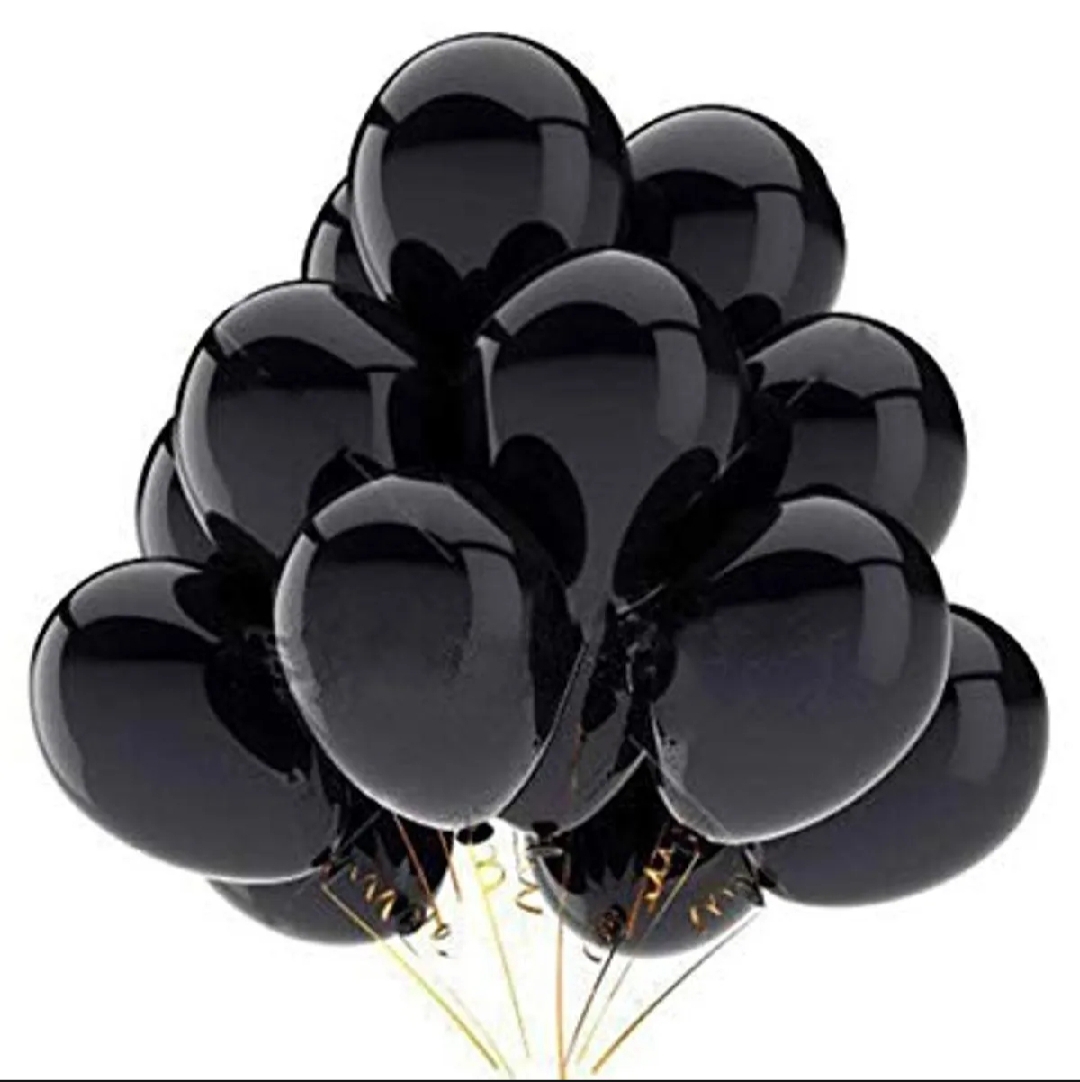 Picture of Black Balloon - 15 Pieces (Premium Quality) - Black
