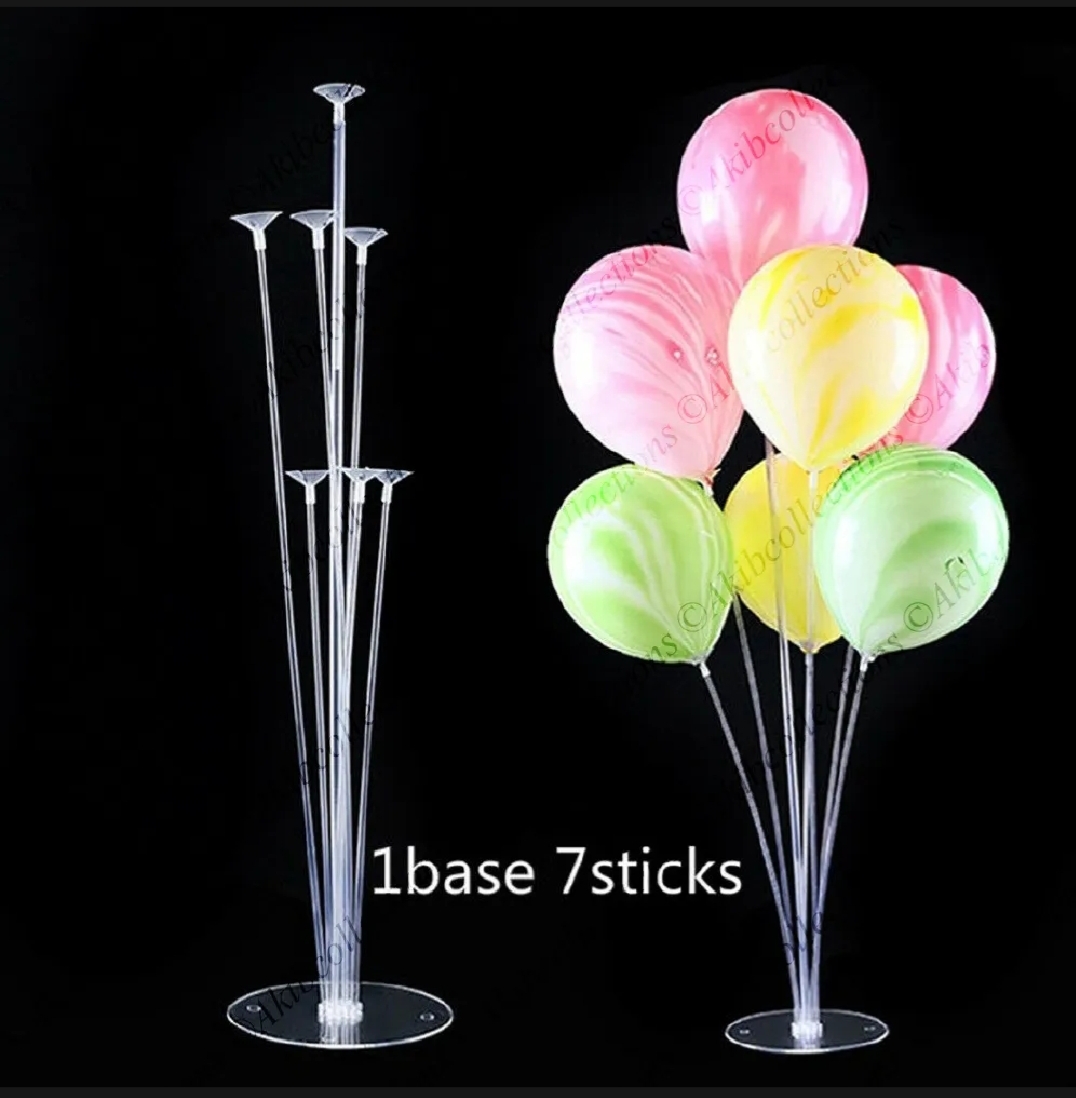 Picture of Balloon Stand with Base and Balloon Sticks for Graduation Wedding Birthday Baby Shower Gender Reveal Party Decoraitons