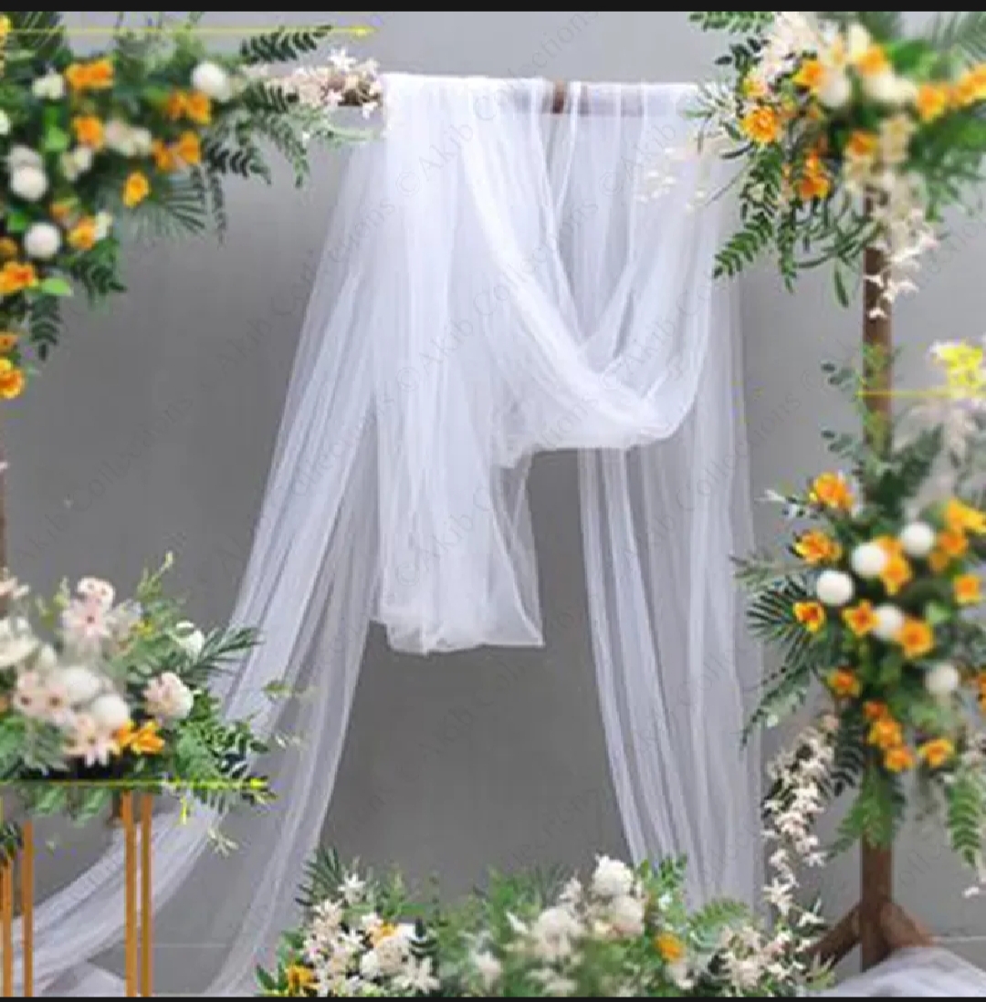 Picture of White Tissue Fabrics For Birthday, Wedding and Party Decoration