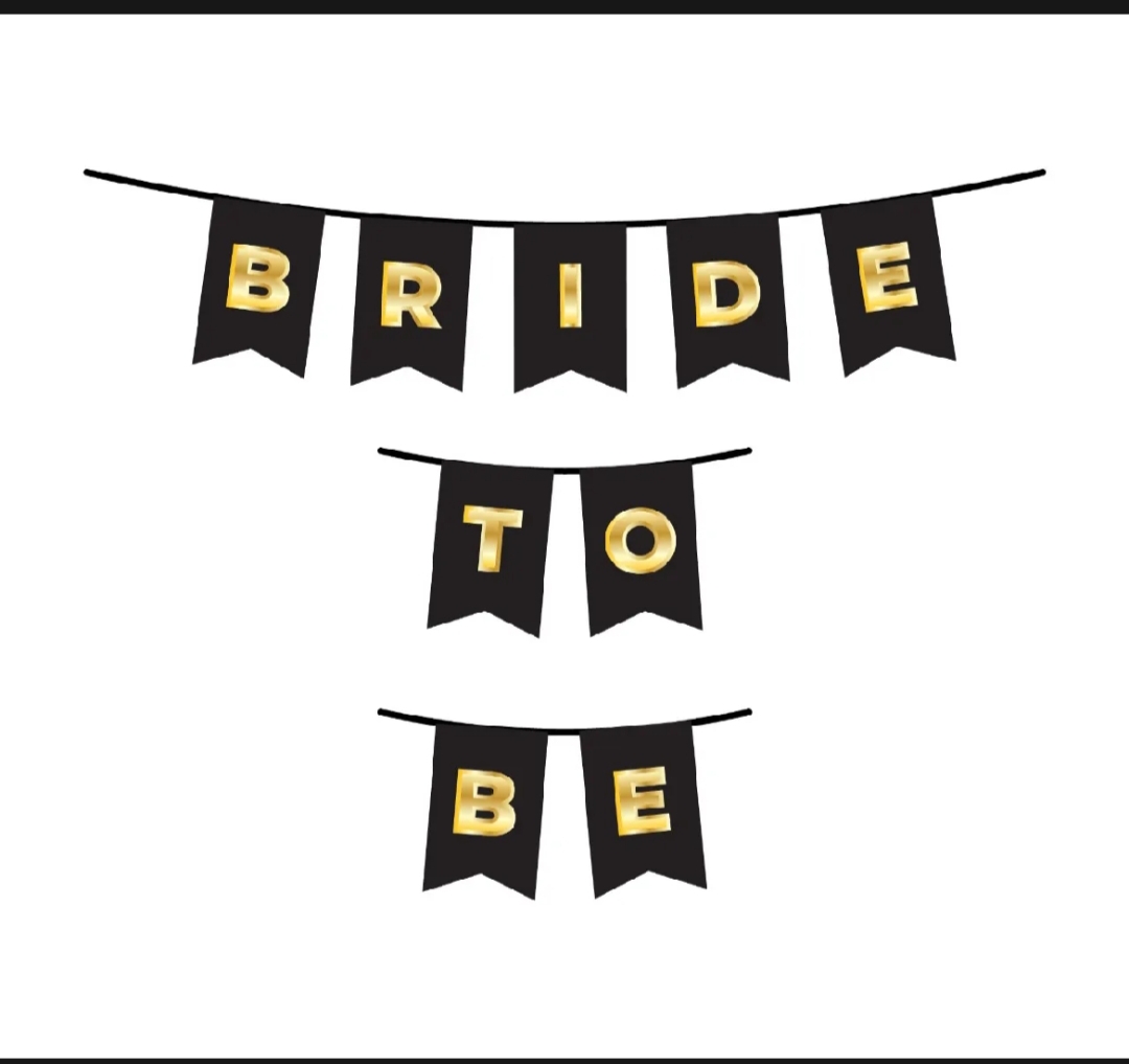 Picture of Bride To Be, Bridal Shower Card Banner For Engagement Party Bridal Shower Decorations - Black