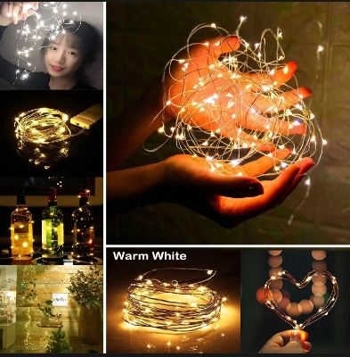 Picture of fairy lights for room decoration String Fairy Lights for Decoration (Battery Powered Fairy Lights)