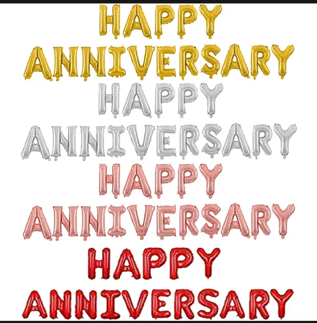 Picture of Happy Anniversary Foil Balloon Set Wedding Party Decoration Balloon