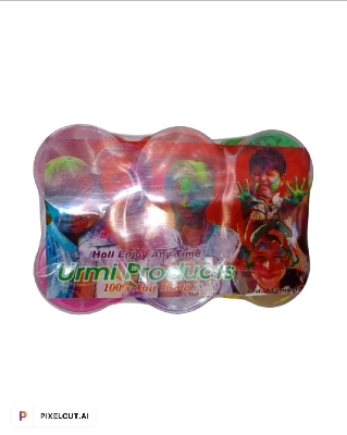 Picture of 6 pcs Abir or Holi color. Which is used in birthday, wedding or any occasion.