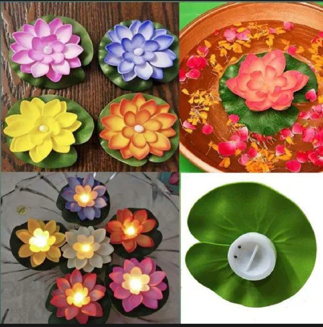 Picture of Water Lily light 6 pcs water sensor artificial candle light for Home decor.