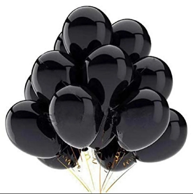 Picture of Black Balloon - 15 Pieces (Premium Quality) - Black