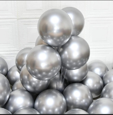 Picture of Silver Balloon - 15 Pcs - Silver