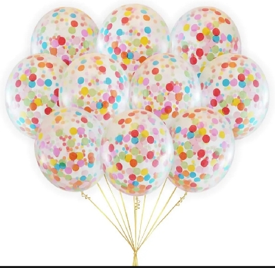 Picture of Confetti Balloon 5 Pieces (Premium Quality)
