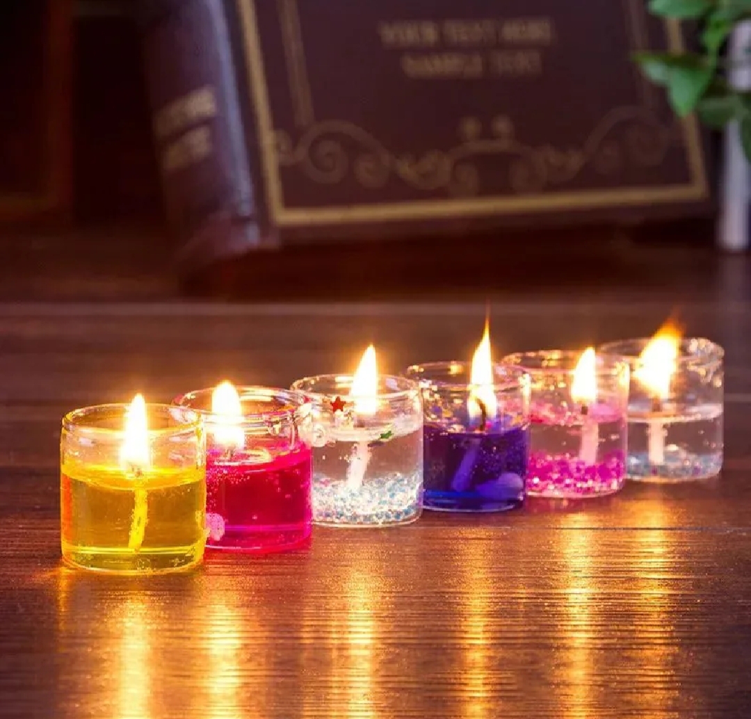 Picture of Jelly candle 6 pcs Multi colour