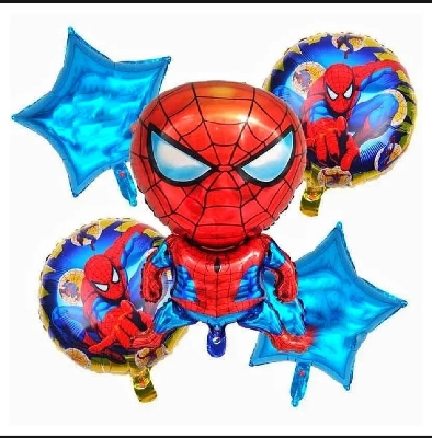 Picture of Spiderman Foil Balloons Set MARVEL Themed Birthday Party Decoration