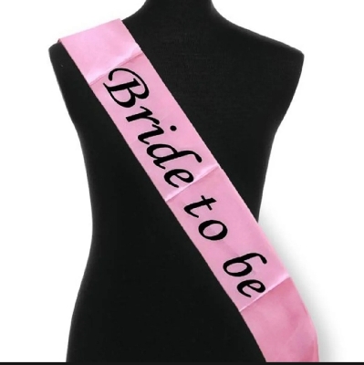 Picture of Bride to Be Party Sash   (Black)
