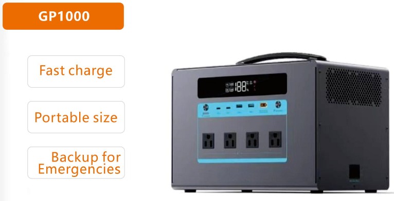 Picture of 1000W Portable Power Station (PPS)_Daran GP1000 (Black)