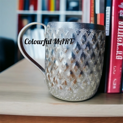 Picture of 1 pcs Vintage Style Thai Design silver Water mug with Handle  750ml(steel mug 750ml)