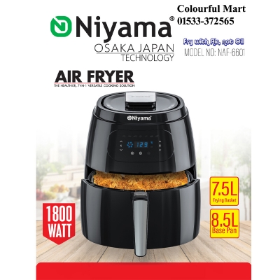 Picture of Ni-yama german technology  Air Fryer NAF-6601 1800 watt 8.5 litter Digital Touch Control Panel(NAF-6601 8.5 litter)