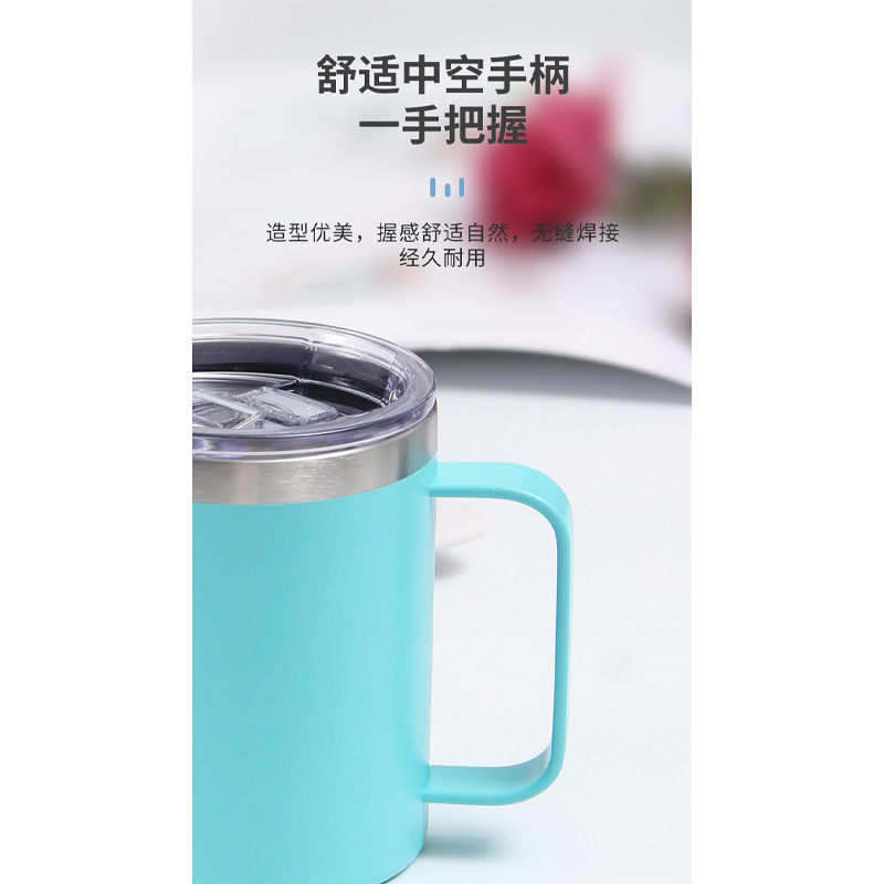 Picture of 304 coated hot and cold stainless steel drinking cup, anti-fall, anti-scalding, large-capacity mug, office cup, 500ml(Red)