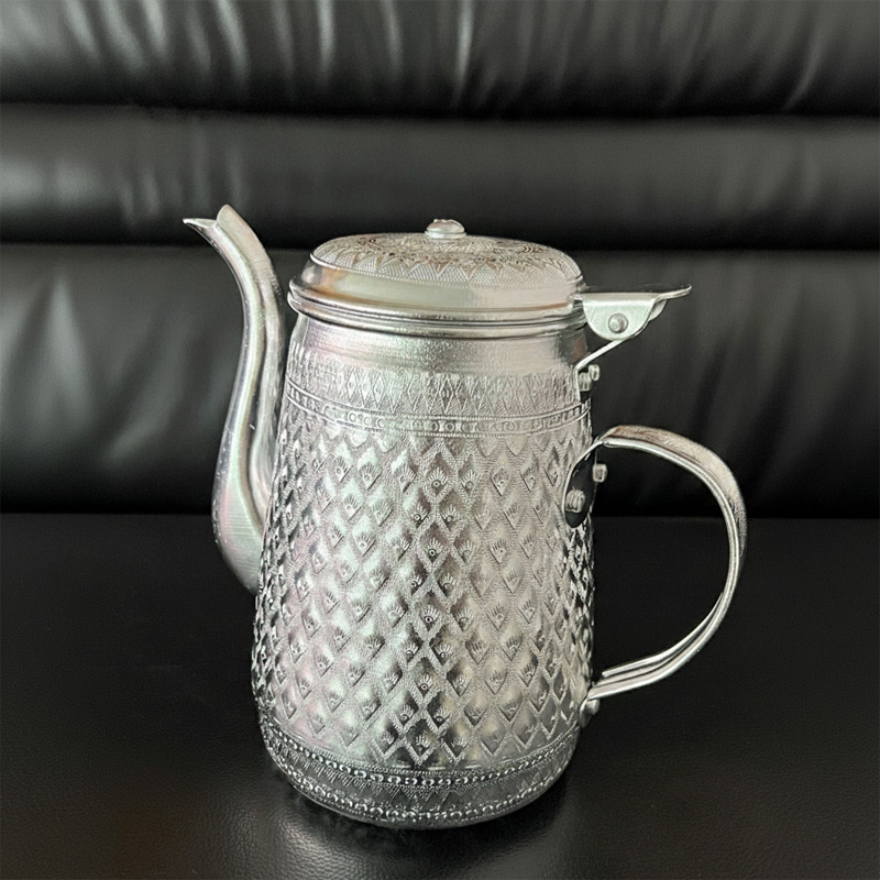 Picture of Thai drinking water vintage style jug silver color 2000ml(2000ml silver jug,2.000)