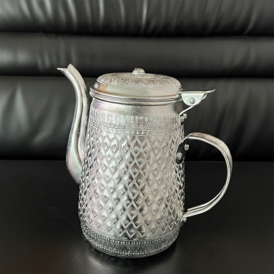 Picture of Thai drinking water vintage style jug silver color 2000ml(2000ml silver jug,2.000)