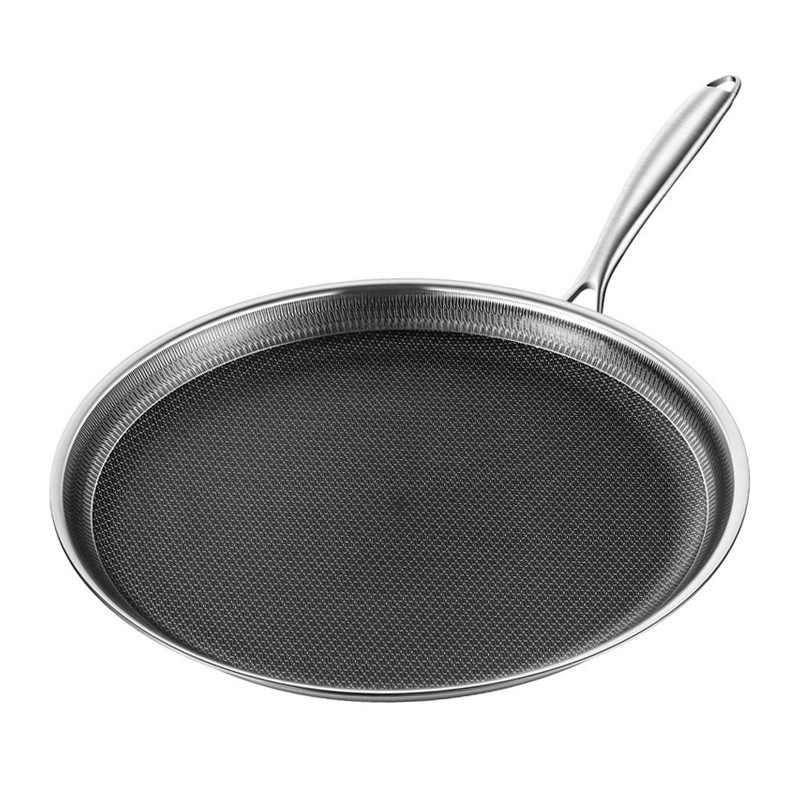 Picture of stainless steel frying pan honeycomb design less oil smoke complex bottom non-stick cooking pan(26 cm pan)