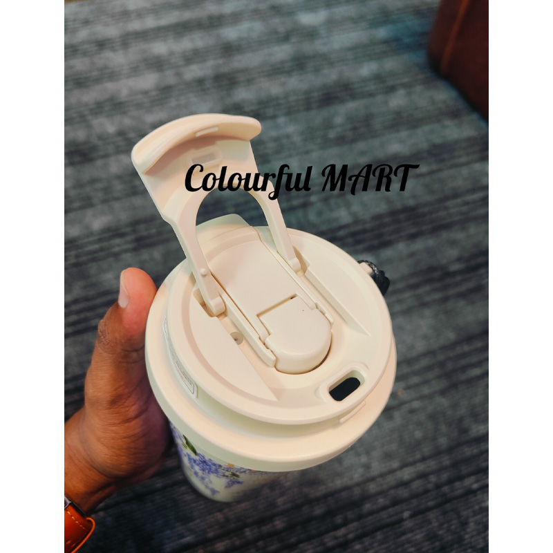 Picture of New 520ml Customized elegant design 316 stainless steel 3d printed mini sling portable handle thermos cup water bottle(multicolor 1pcs)