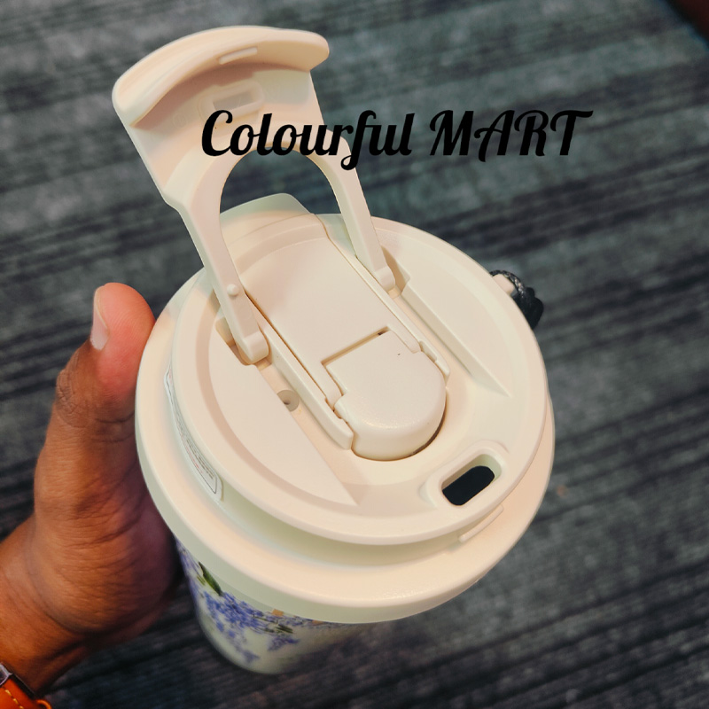 Picture of 520ml Customized elegant design 316 stainless steel 3d printed mini sling portable handle thermos cup water bottle(multicolor 1  pcs)