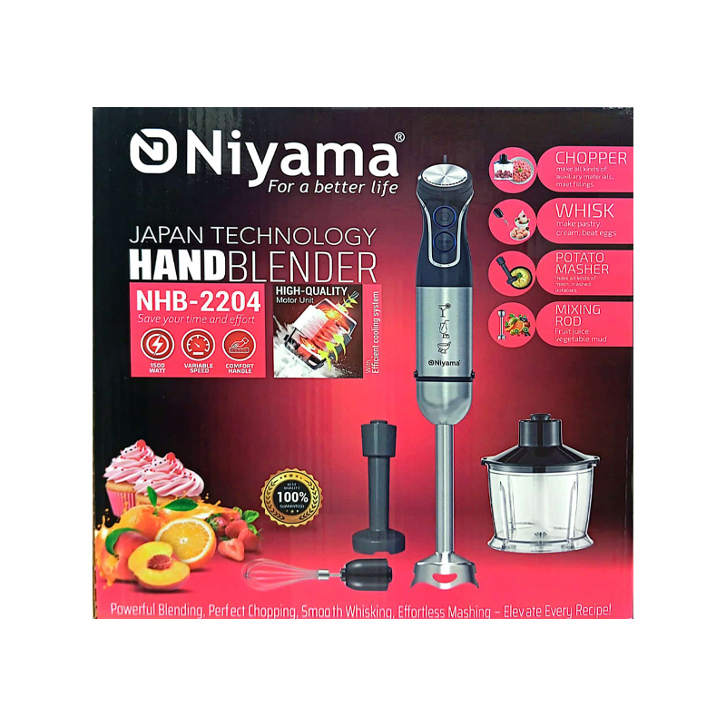 Picture of Electric Hand Blender/ Hand Mixer/ Egg Beater/smasher 1500 watt copper motor NIYA-MA NHD 2204(NHD 2204)