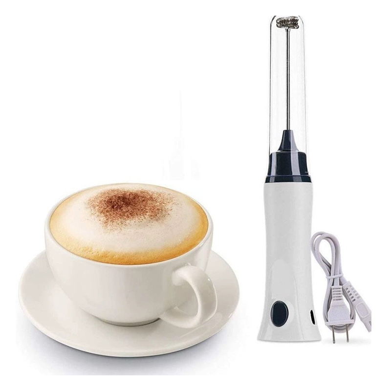 Picture of New Hand Liquid Mixer and Coffee Maker Juice Maker Rechargeable-White(coffee mixer 1pcs)