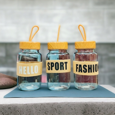 Picture of fashionable borosilicate glass cup cartoon water cup straw cold drink cola beverage cup milk tea milk single layer cup with lid and straw(multicolour 1 pcs)